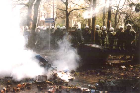 Erster Mai 1998 Leipzig – Nazi Aufmarsch stoppen (gestoppt!)